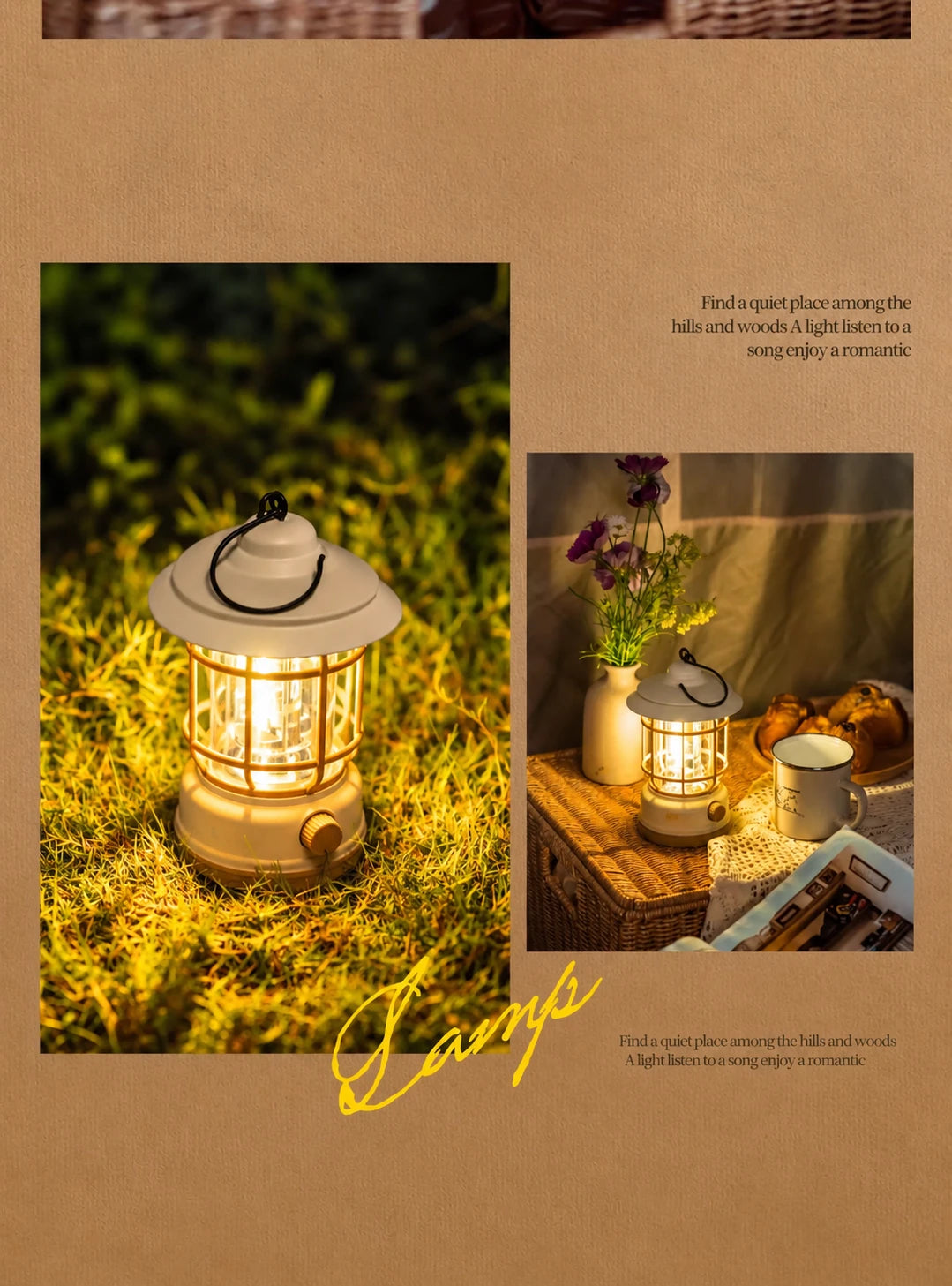 Dimmable Retro Camping Lantern