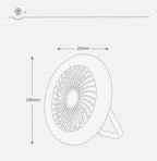 Rechargeable Tent Fan Light