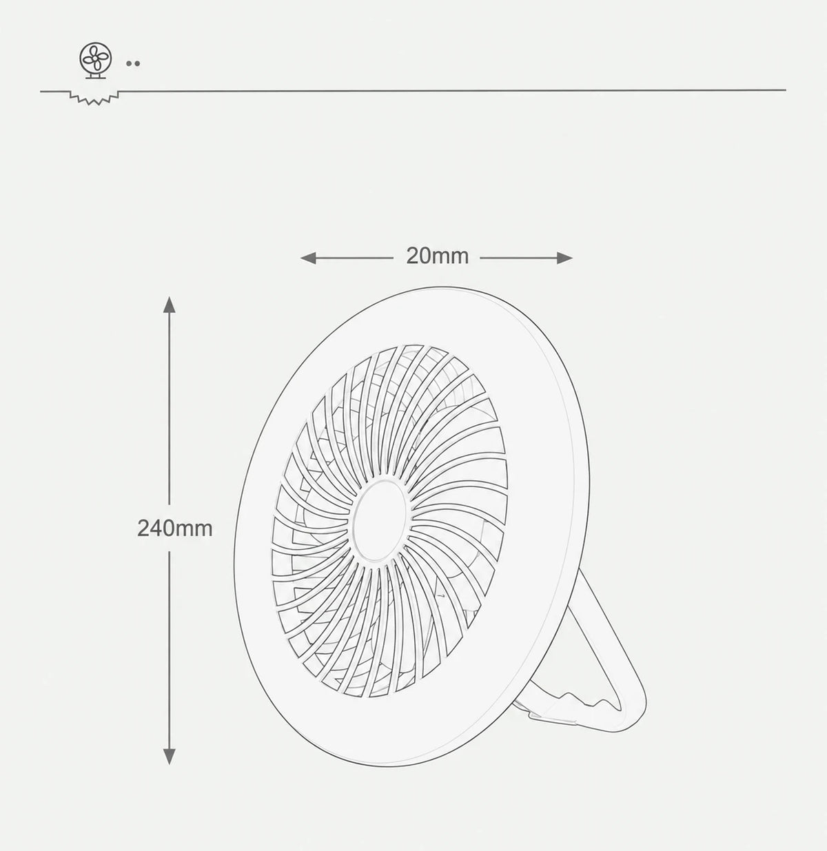 Rechargeable Tent Fan Light