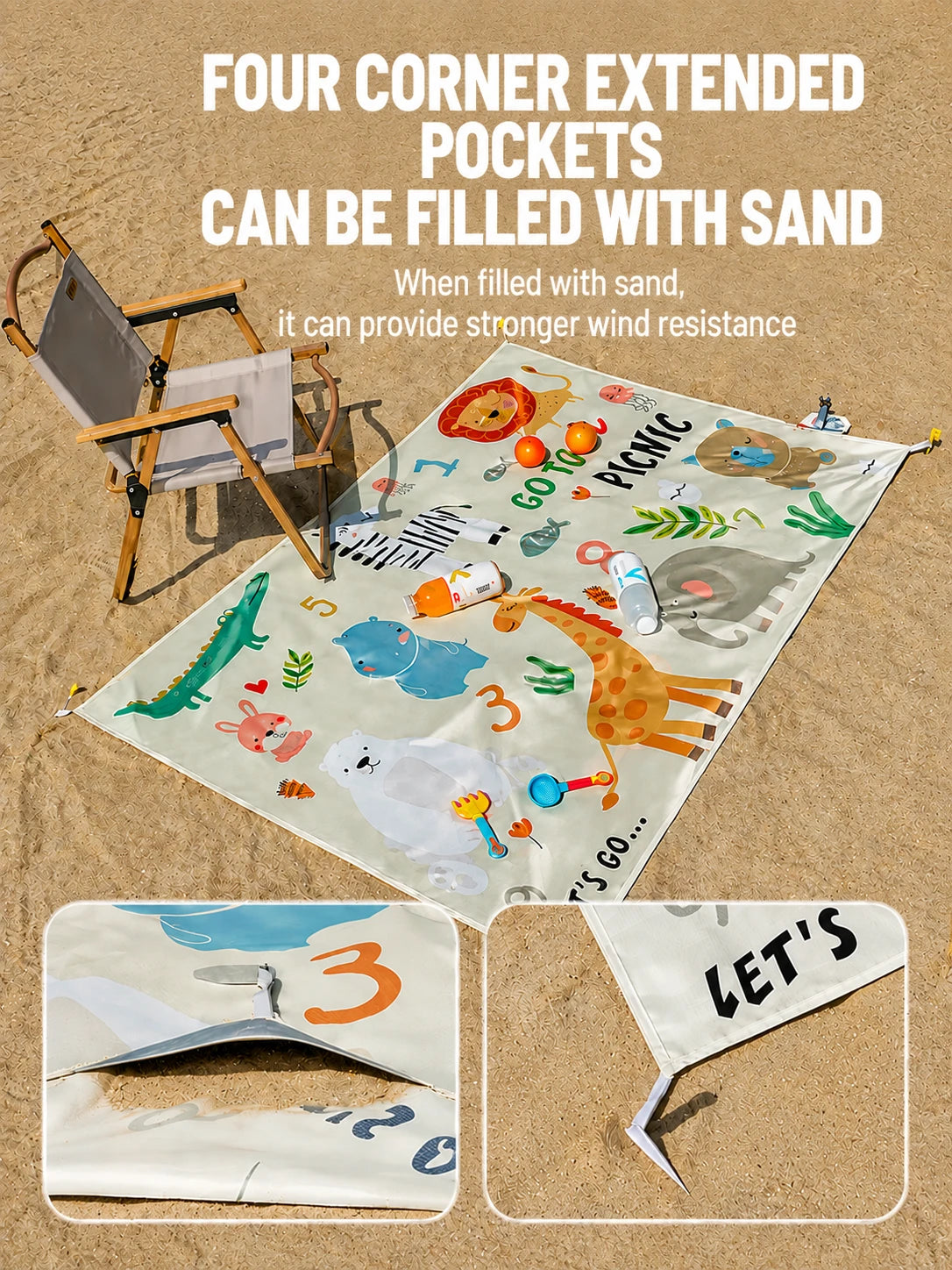 Portable Foldable beach blanket