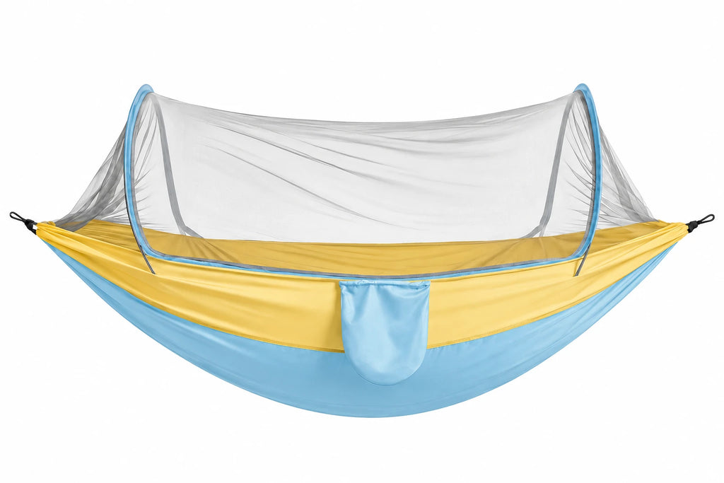 Outdoor Camping Hammock for Adults, Kids, Mosquito Protection, Anti-Side Flip