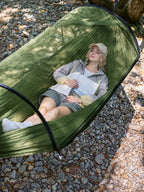 Outdoor Camping Hammock for Adults, Kids, Mosquito Protection, Anti-Side Flip