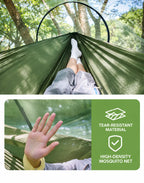 Outdoor Camping Hammock for Adults, Kids, Mosquito Protection, Anti-Side Flip