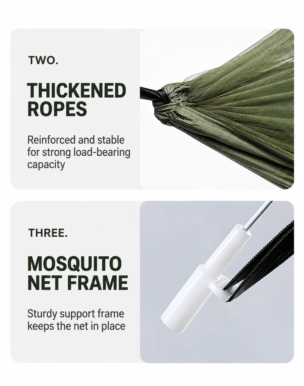 Outdoor Camping Hammock for Adults, Kids, Mosquito Protection, Anti-Side Flip