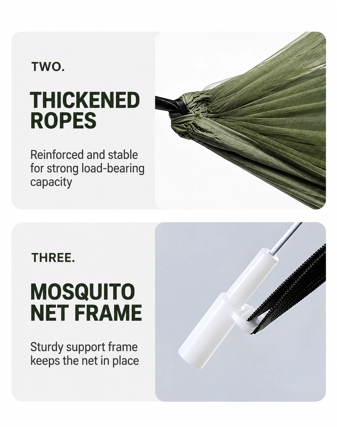 Outdoor Camping Hammock for Adults, Kids, Mosquito Protection, Anti-Side Flip