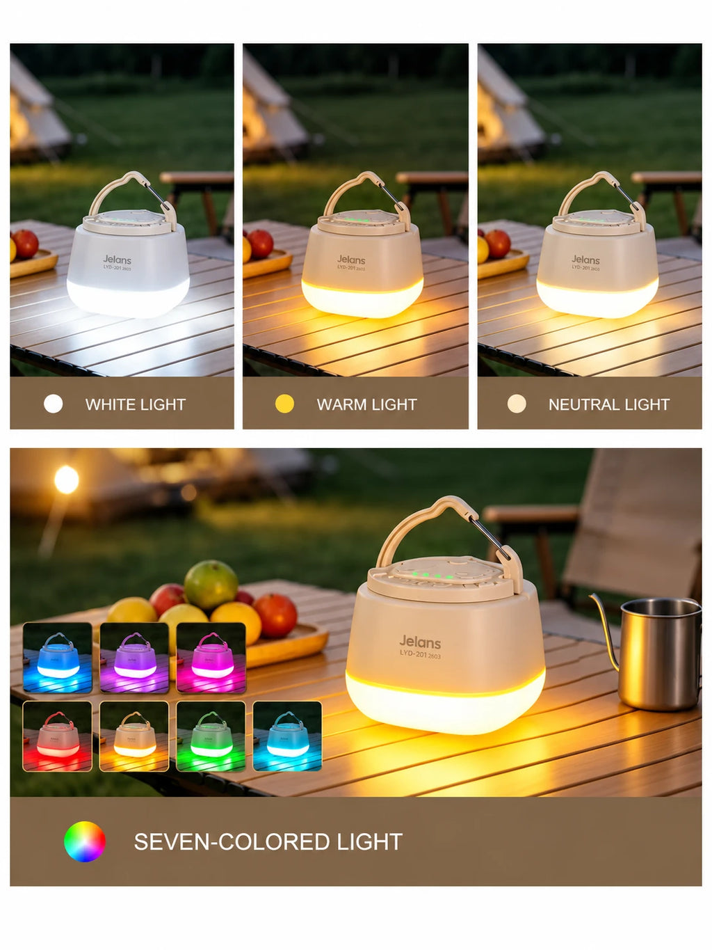 Camping Lantern with Battery Display
