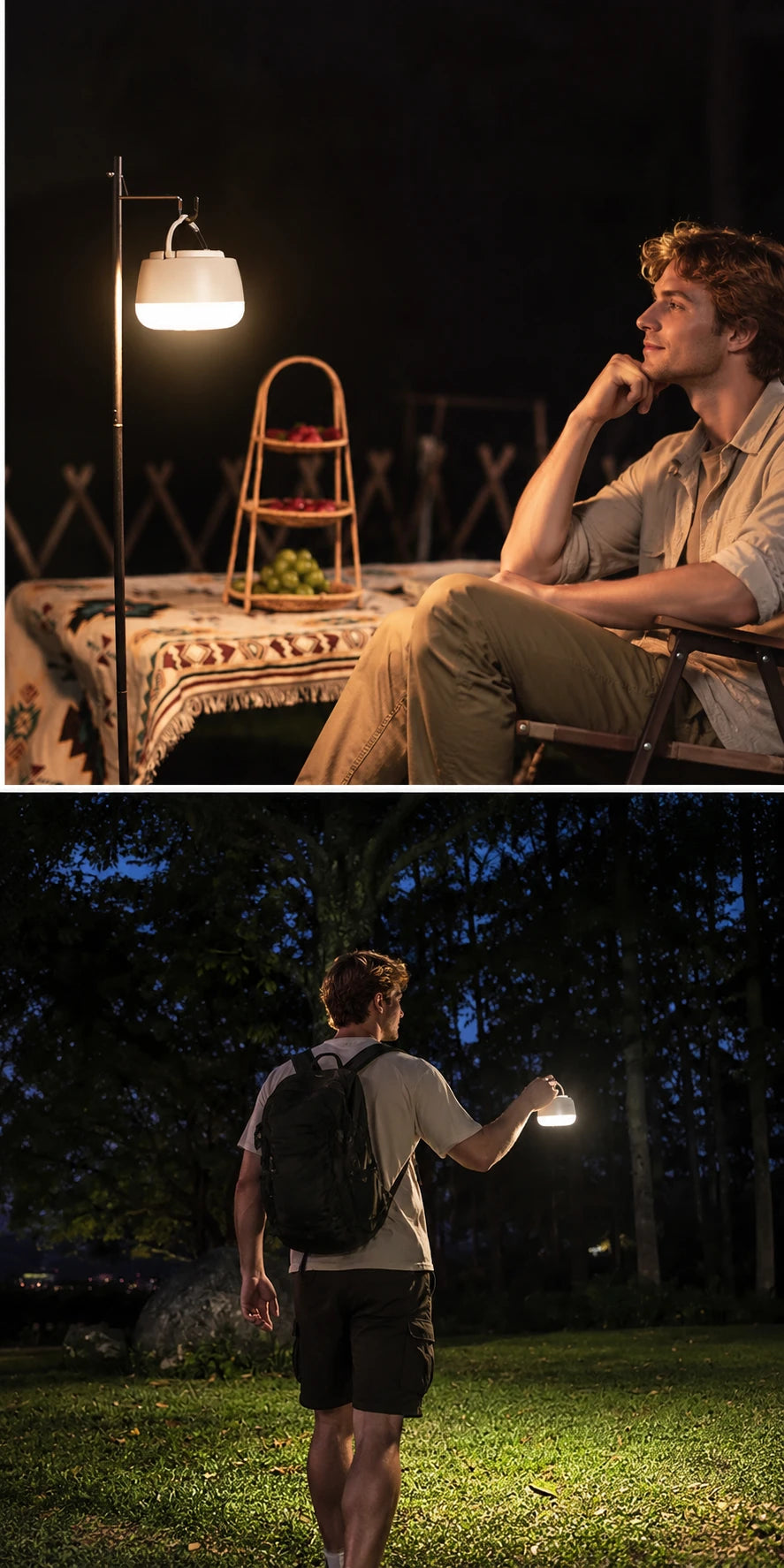 Camping Lantern with Battery Display